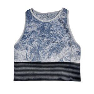 Lululemon ebb to train bra wash white black‎ stripe luna size 4 XS yoga pilates